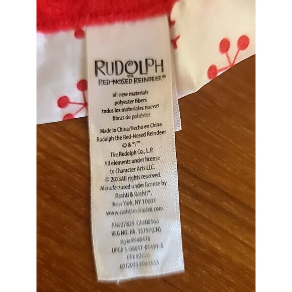 My First Rudolph The Red Nosed Reindeer Lovey Security Blanket Rattle Christmas - Picture 8 of 10
